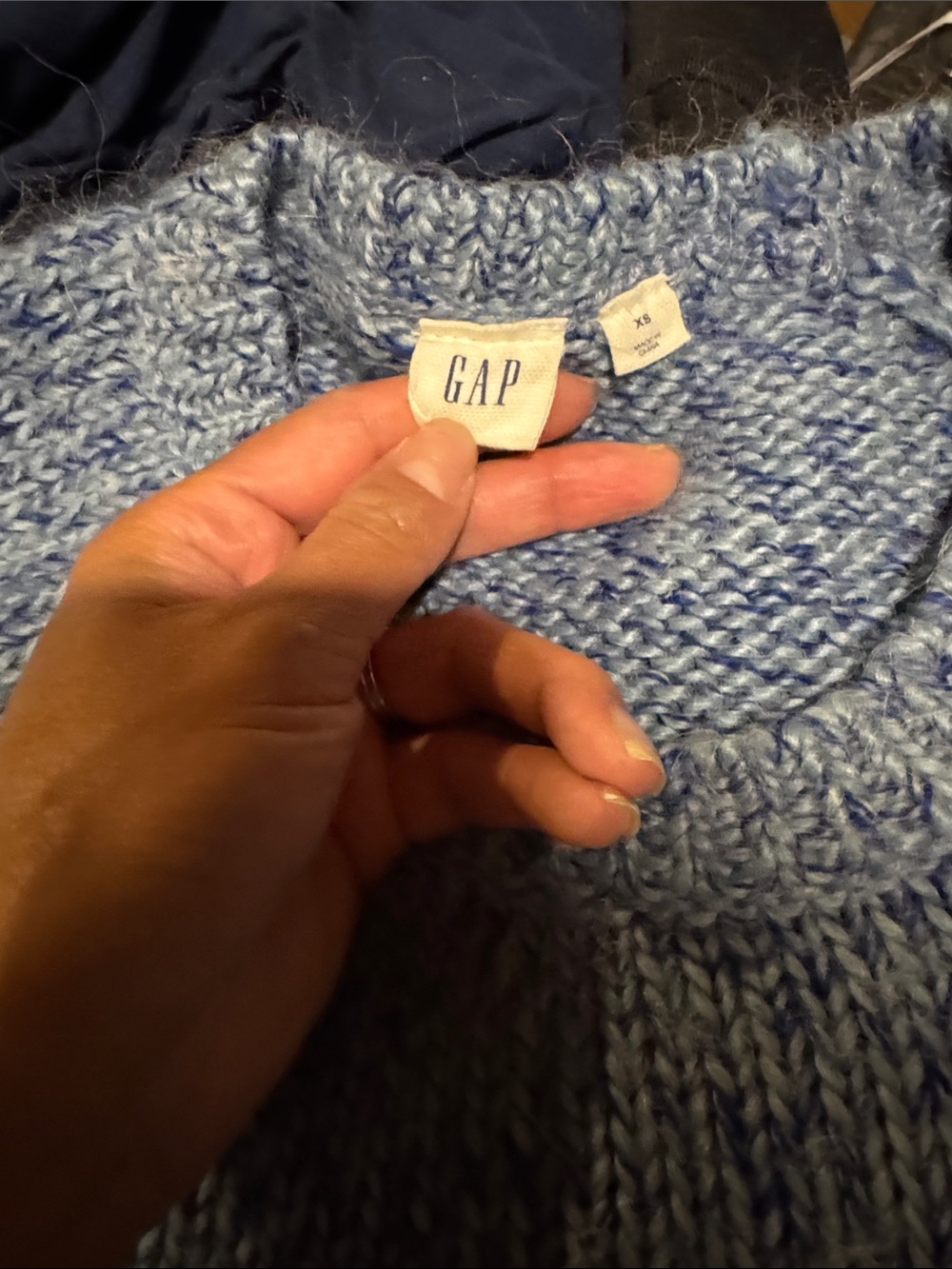 GAP Blue Marled Crewneck Sweater